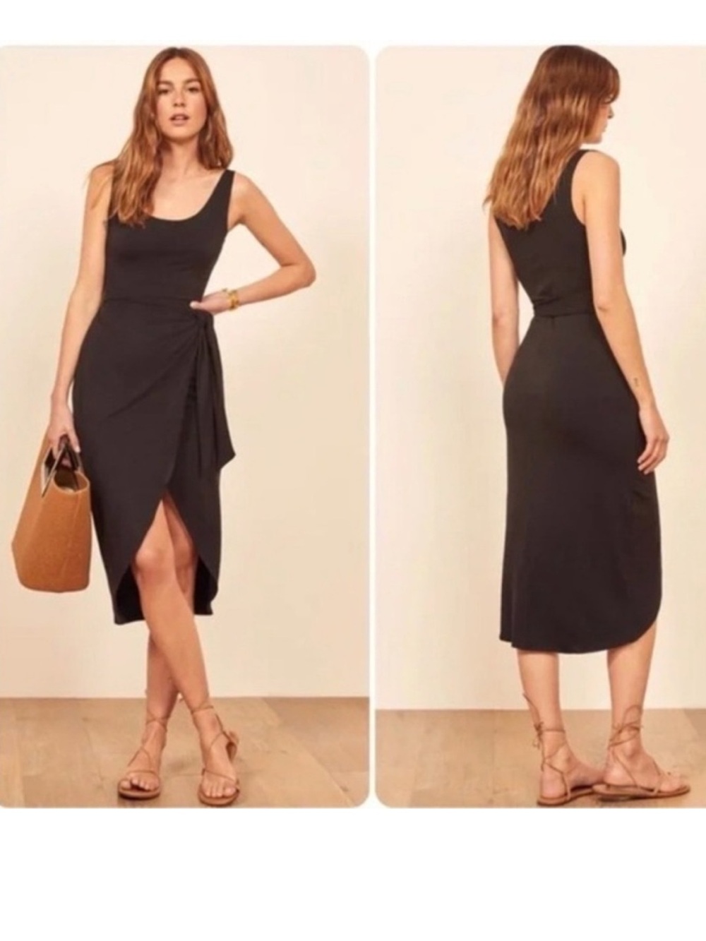 Reformation Kaila Knit Black Dress Minimalist Classic Size XS